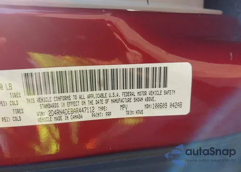 2010 Dodge Grand Caravan Se z USA, uszkodzony, nr VIN 2D4RN4DE8AR447112